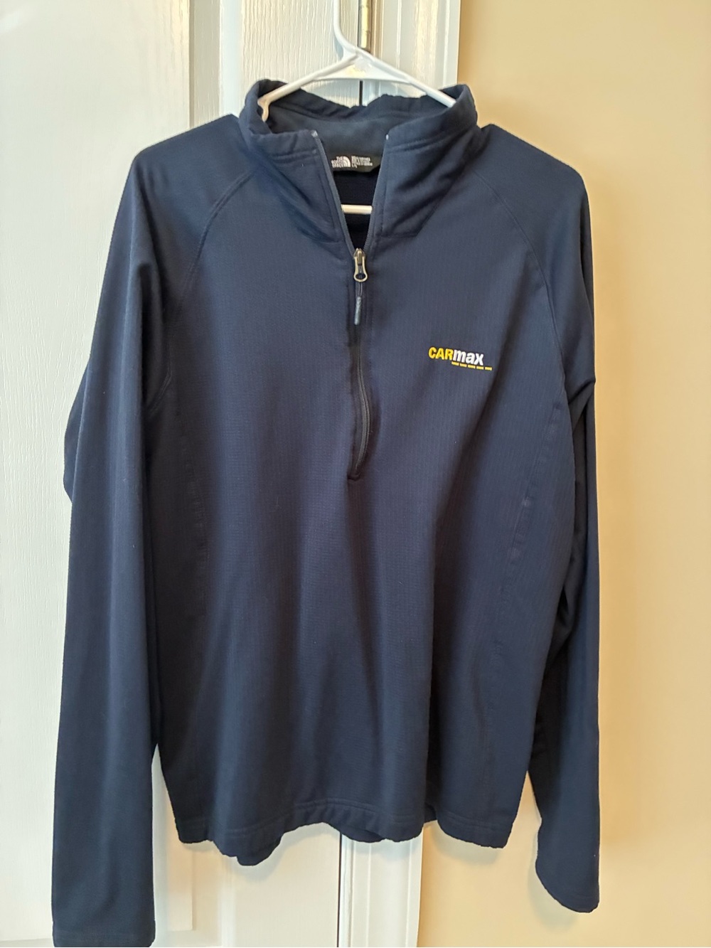 The North Face Men's Navy Half-Zip Pullover with Logo